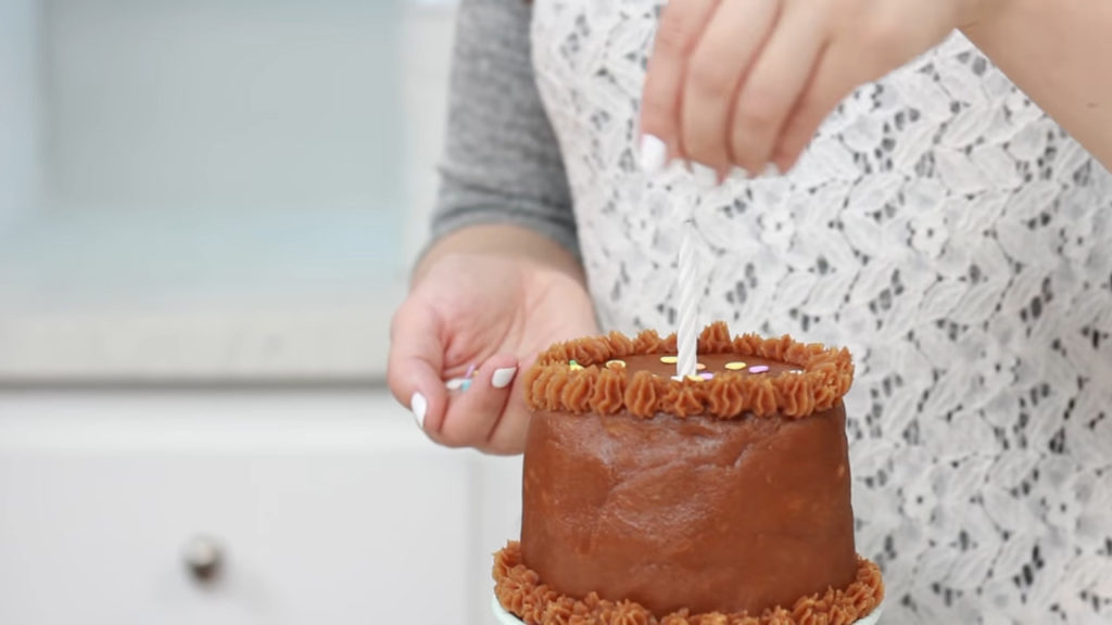 Peanut Butter Banana Doggie Birthday Cake