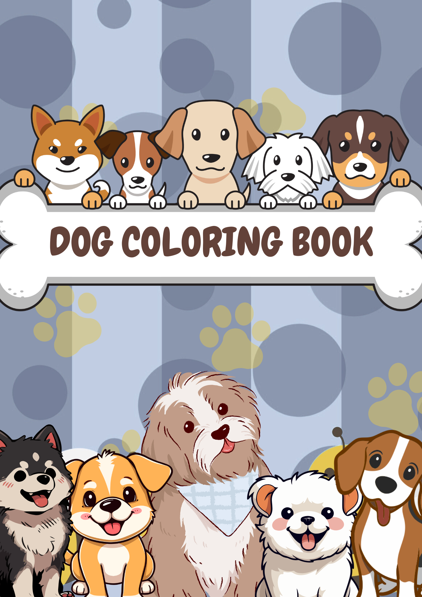 Dog Coloring Book Cover