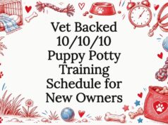 Vet Backed 10/10/10 Puppy Potty Training Schedule for New Owners Puppy potty training schedule title card